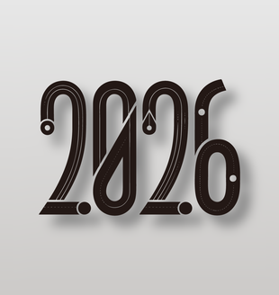 2026丙午马年新年快乐艺术字设计