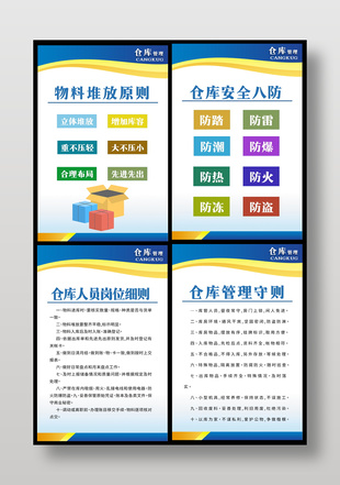 仓库管理制度企业展板设计