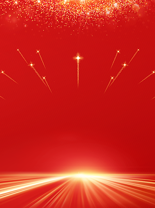 中国风红色炫彩光芒背景 设计