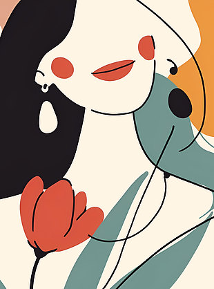 春风如你熠芳熠华简约北欧风妇女节海报