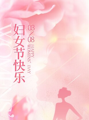 暖岁月芳华妇女节快乐节日海报
