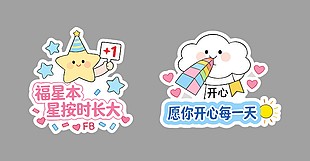 福星本星按时长大生日手举牌设计