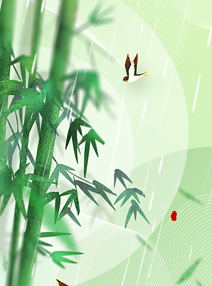 春暖花开燕子飞舞简约系背景设计