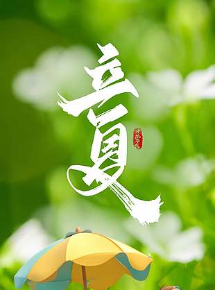 立夏传统节气宣传手机海报设计