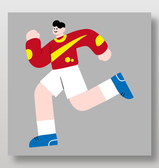 趣味卡通扁平风人物插画设计