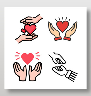 简约手势图标设计