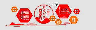 党建引领共建家园展板设计