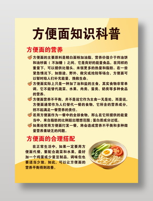 方便面知识科普海报设计