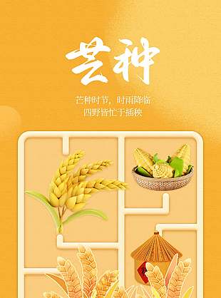 播种一季希望等待来日锋芒芒种宣传海报