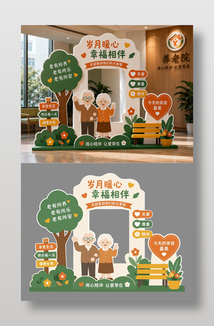 岁月暖心幸福相伴养老院美陈设计