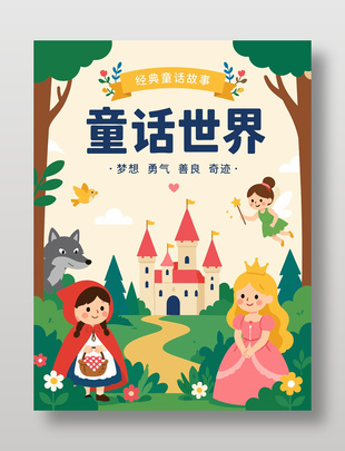 童话世界经典童话故事海报设计