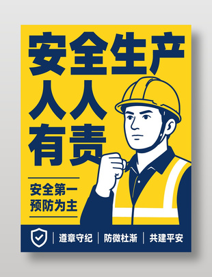 安全生产人人有责标语海报