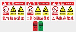 危险品气瓶存放处标识牌设计