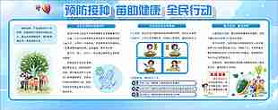 预防接种苗助健康医疗展板设计